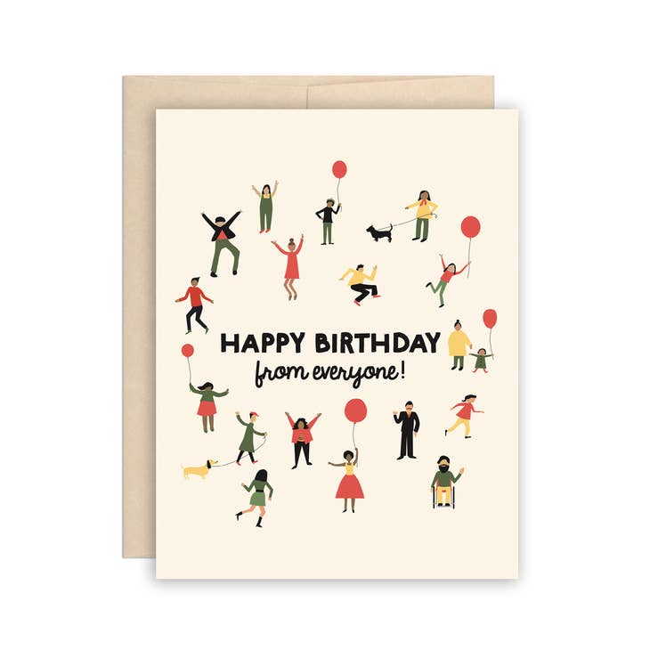 Happy Birthday from Everyone Card, Inclusive Group Card