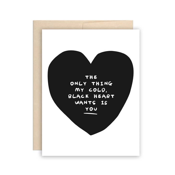 Cold Black Heart Card