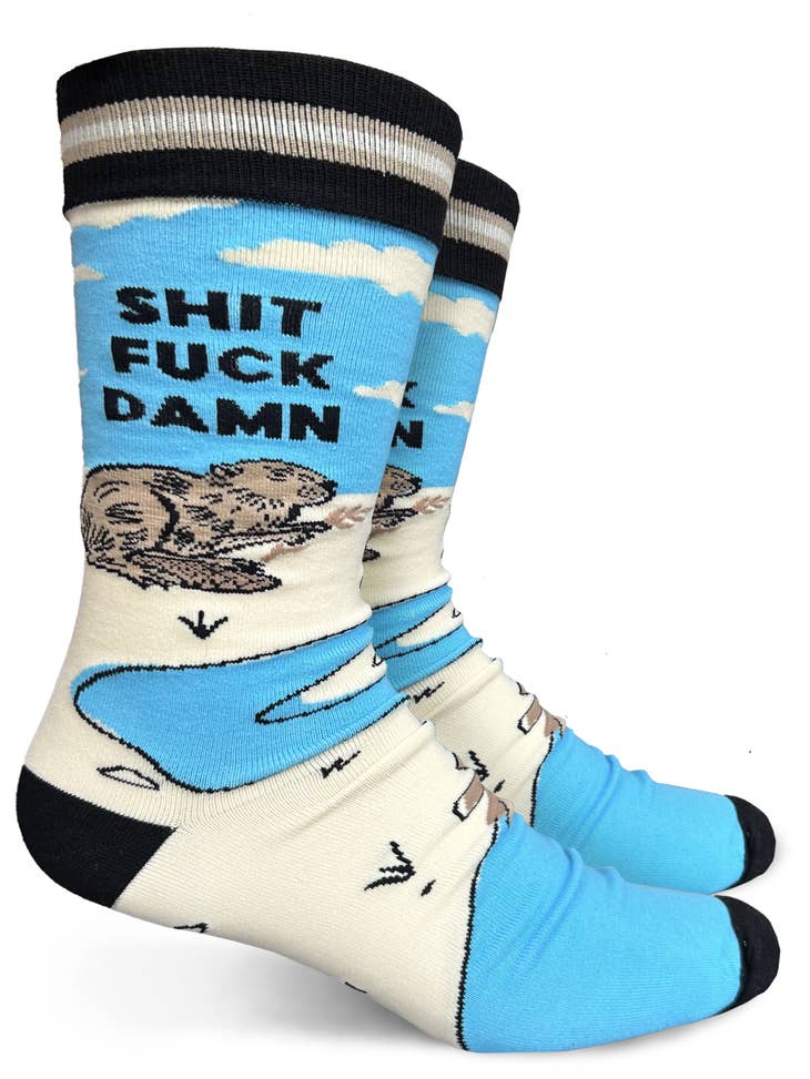 Shit Fuck Damn Men's Crew Socks