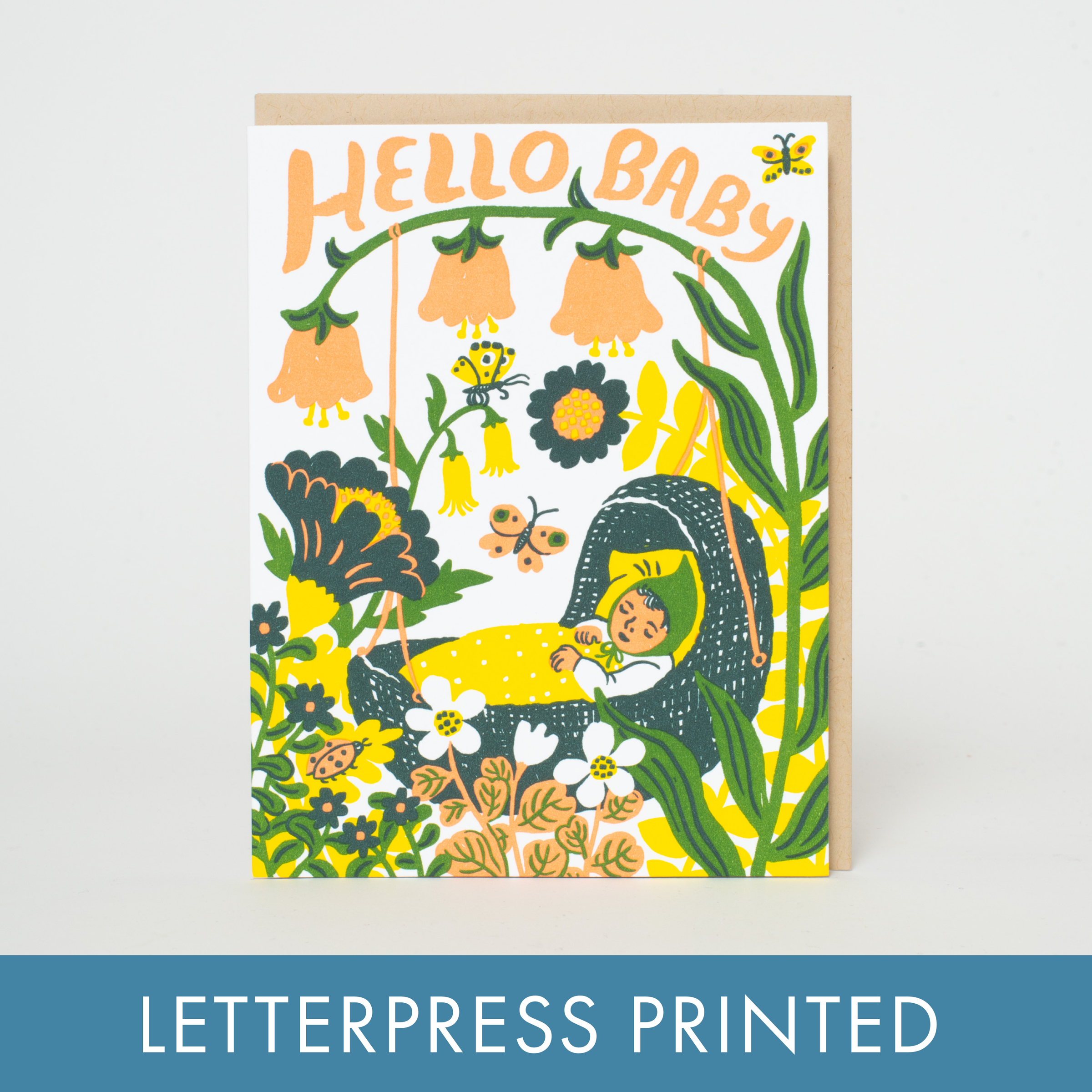 Hello Baby Bassinet Card | Hartford Prints Hello Baby Bassinet Card | Hartford Prints
