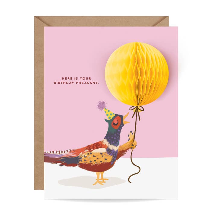 Pop up Birthday Pheasant- Birthday Card