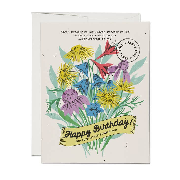 Cute Little Flower Birthday Card