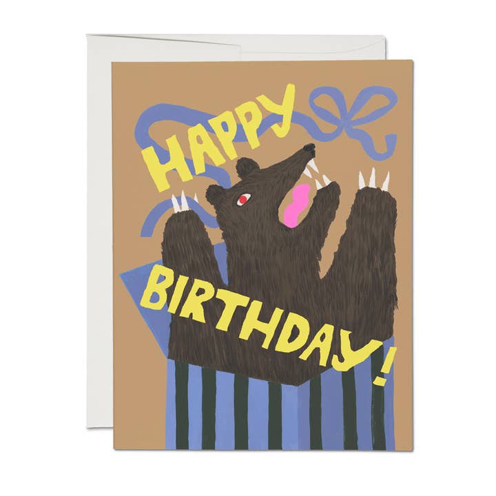Bear Surprise Birthday Card