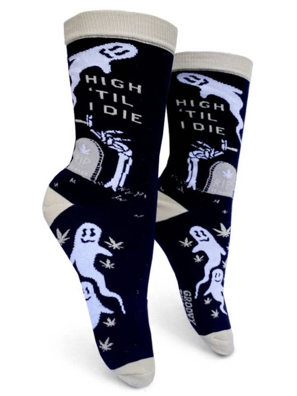High Til I Die Womens Crew Socks