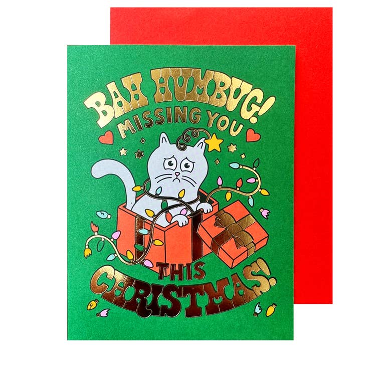 Bah Humbug Miss You Christmas Card