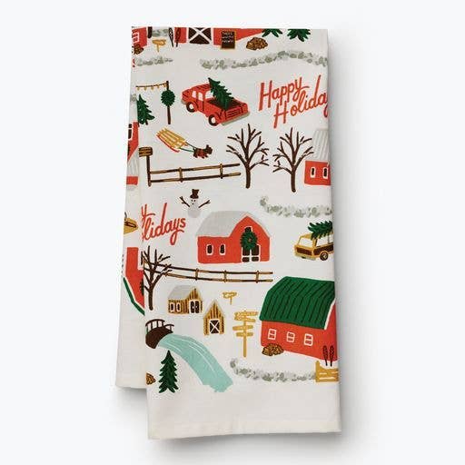 Christmas Tree Farm Tea Towel