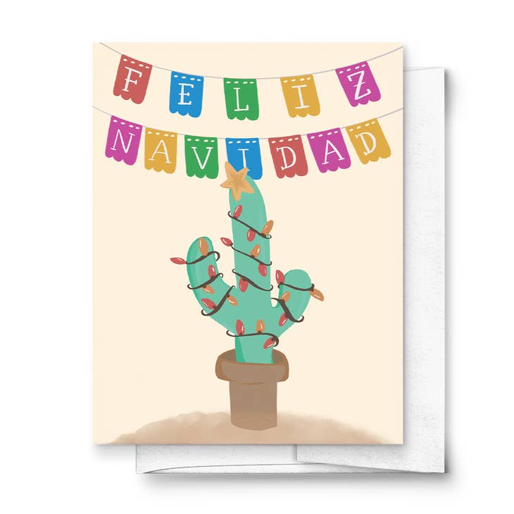 Feliz Navidad Cactus Holiday Card