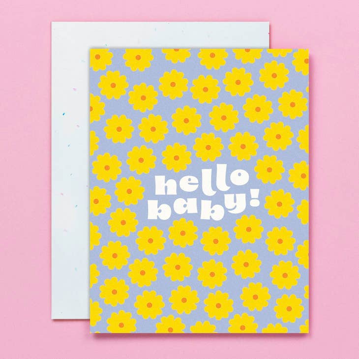 Hello Baby Flower Card