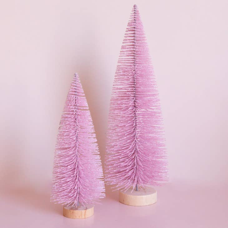 Bottle Brush Tree - Cool Pink 9''