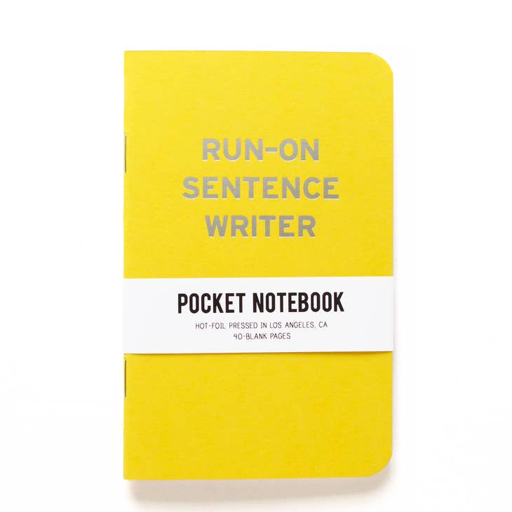 Run on Sentence Writer Pocket Notebook