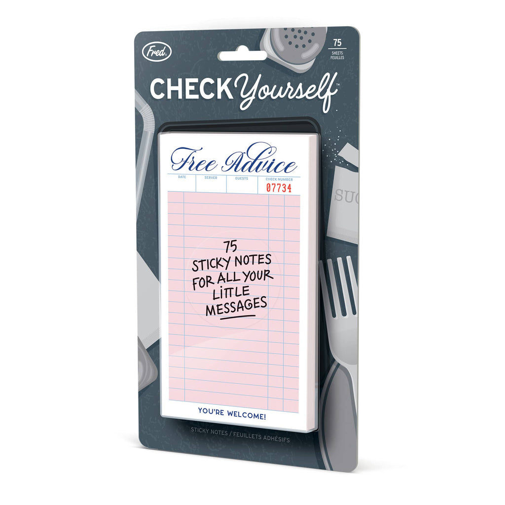 CHECK YOURSELF Guest Check Sticky Notes | Hartford Prints