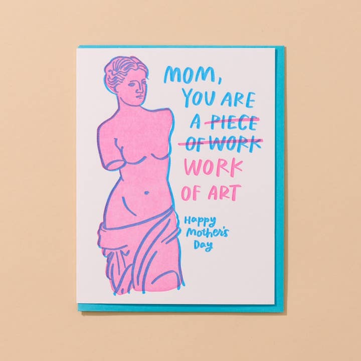 Piece of work of art - mothers day card