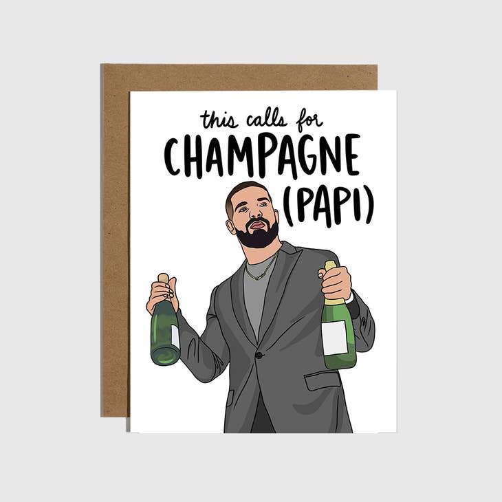 Champagne Papi Congrats Card