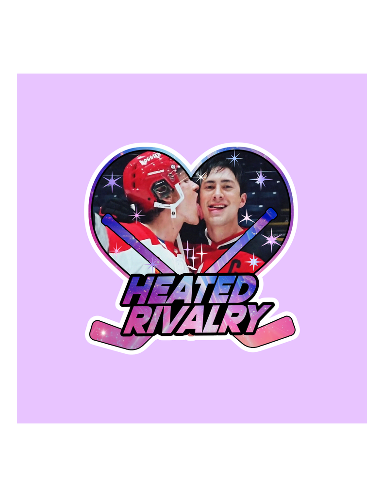 Heated Rivalry Sticks Heart Heated Rivalry Sticker: 3 inch | Hartford ...