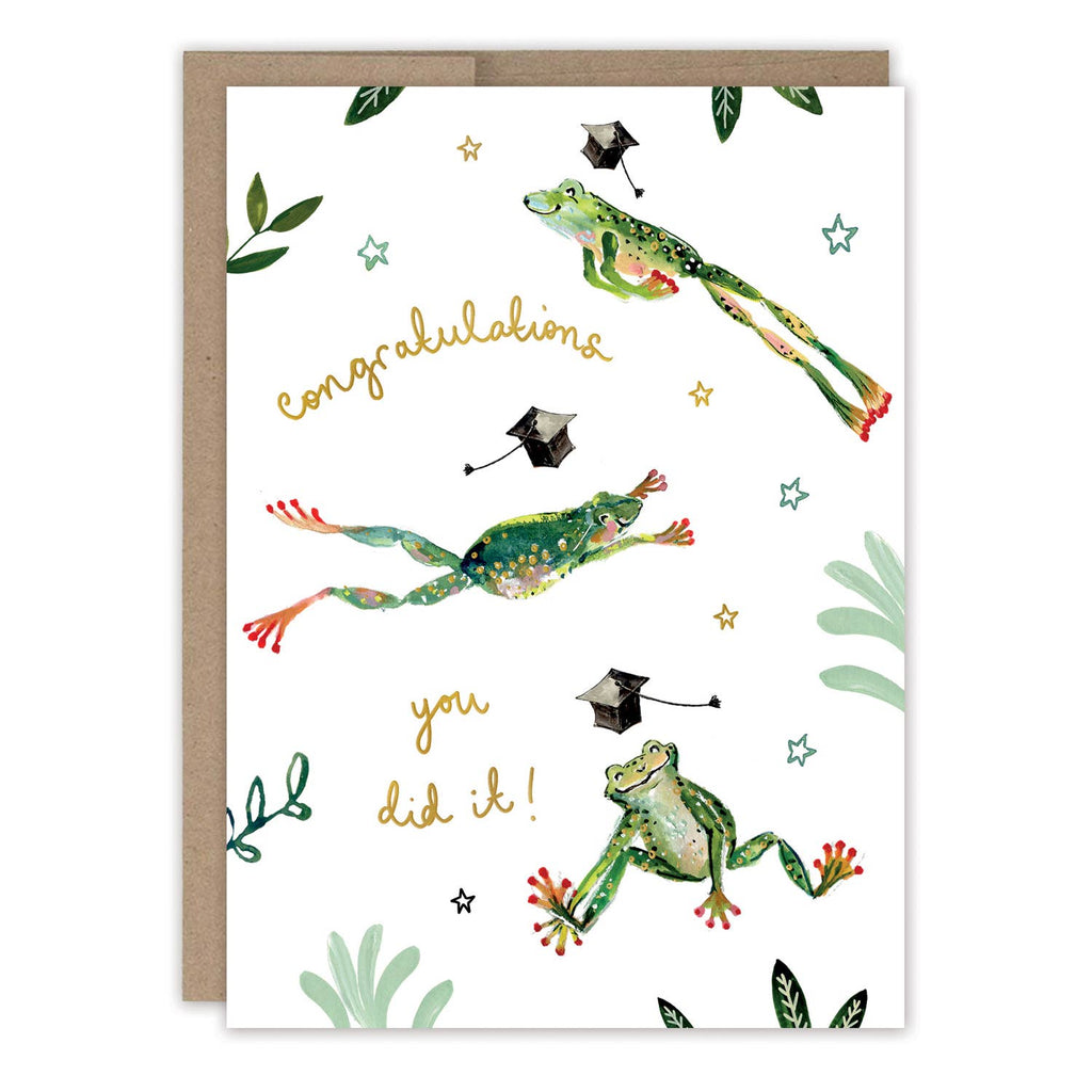 Leaping Frogs Graduation Card | Hartford Prints