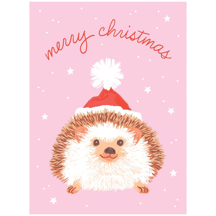 Hedgehog Christmas Card - Set of 10
