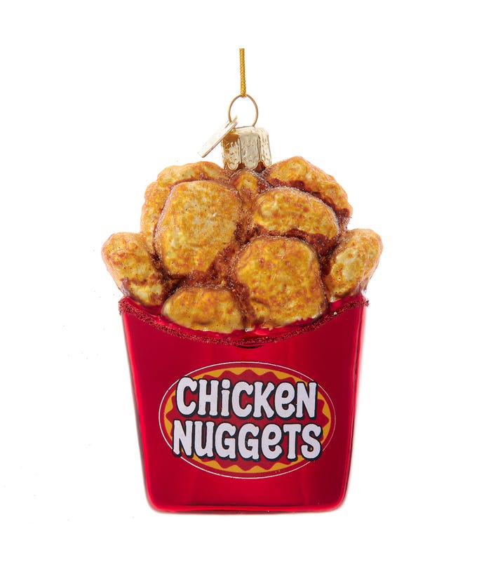 Glass Chicken Nuggets Ornament