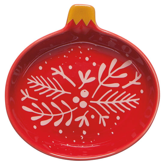 Red Ornament Pinch Bowl