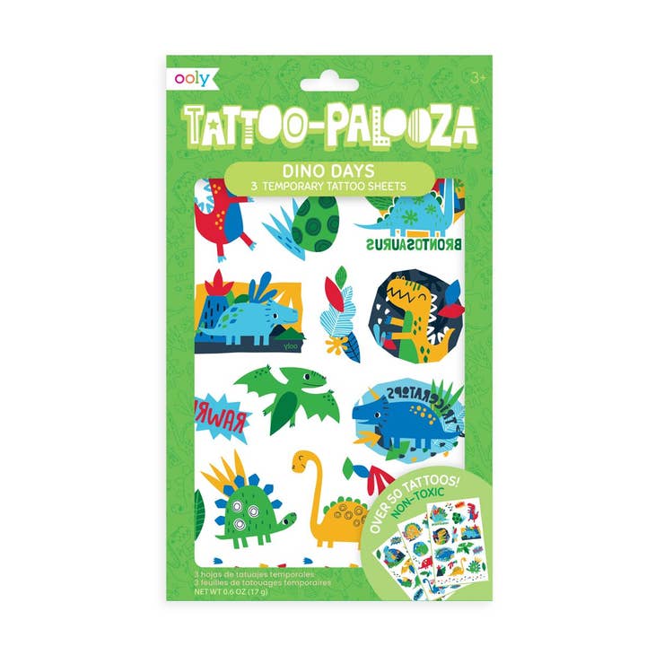 Tattoo Palooza Temporary Glitter Tattoo: Dino Days