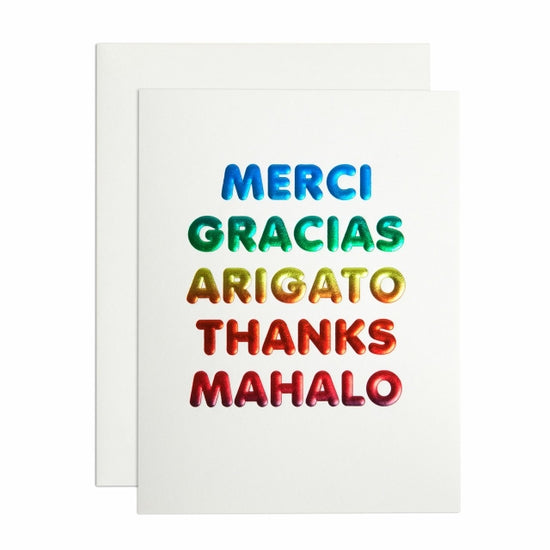 Thanks Languages Thank You Card