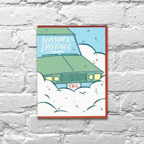 Snowy Car Holiday Card