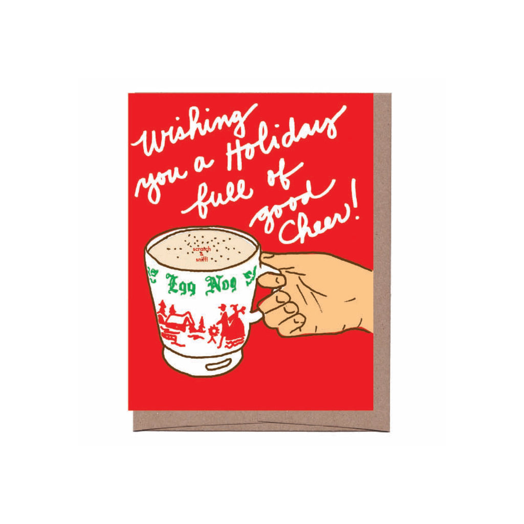 Scratch and Sniff Egg Nog Holiday Card