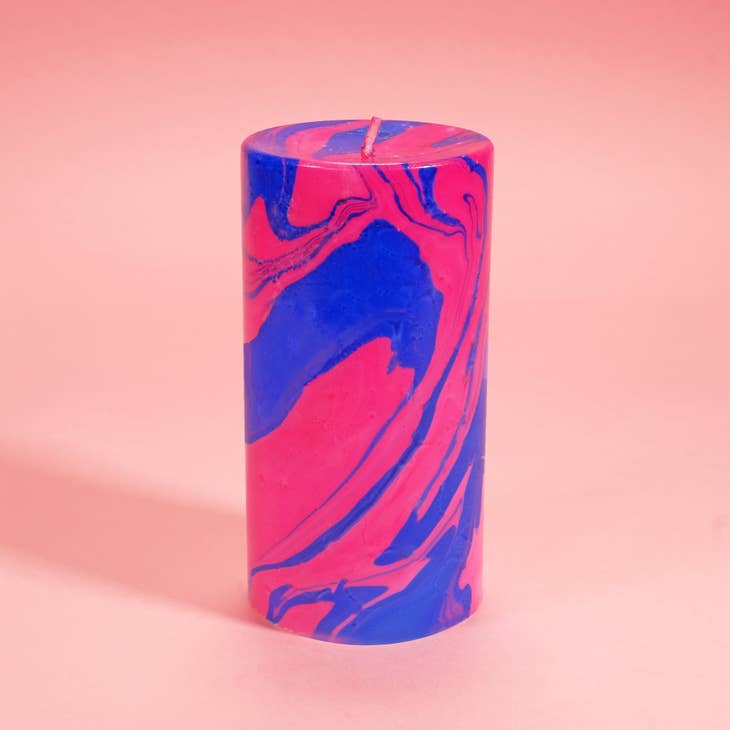 Candy Shop Marble Pillar Candle
