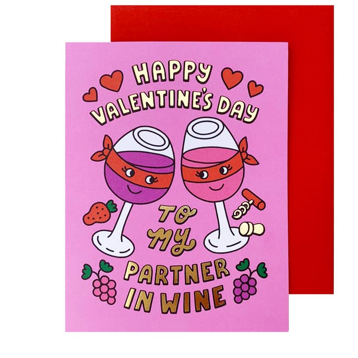 Partner In Wine Valentine's Card