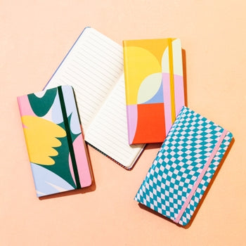 Pattern Hardcover Notebook in Checkers