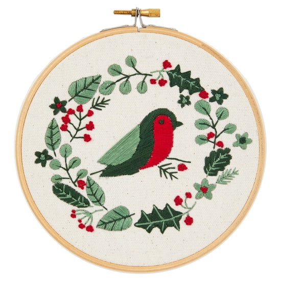 Robin Wreath Embroidery Kit
