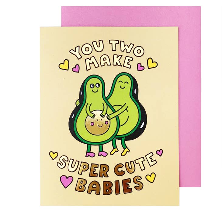 Super Cute Babies Avocados Card