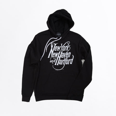 Dave's New York Vintage Logo Hooded Sweatshirt - Black Black / Medium