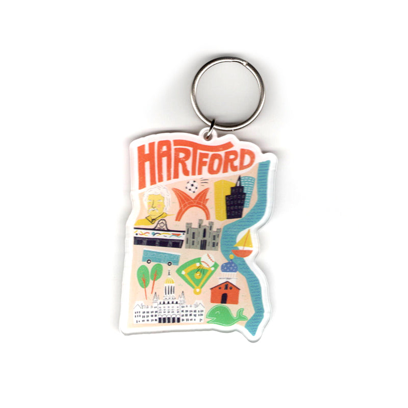 Hartford Illustrated Keychain