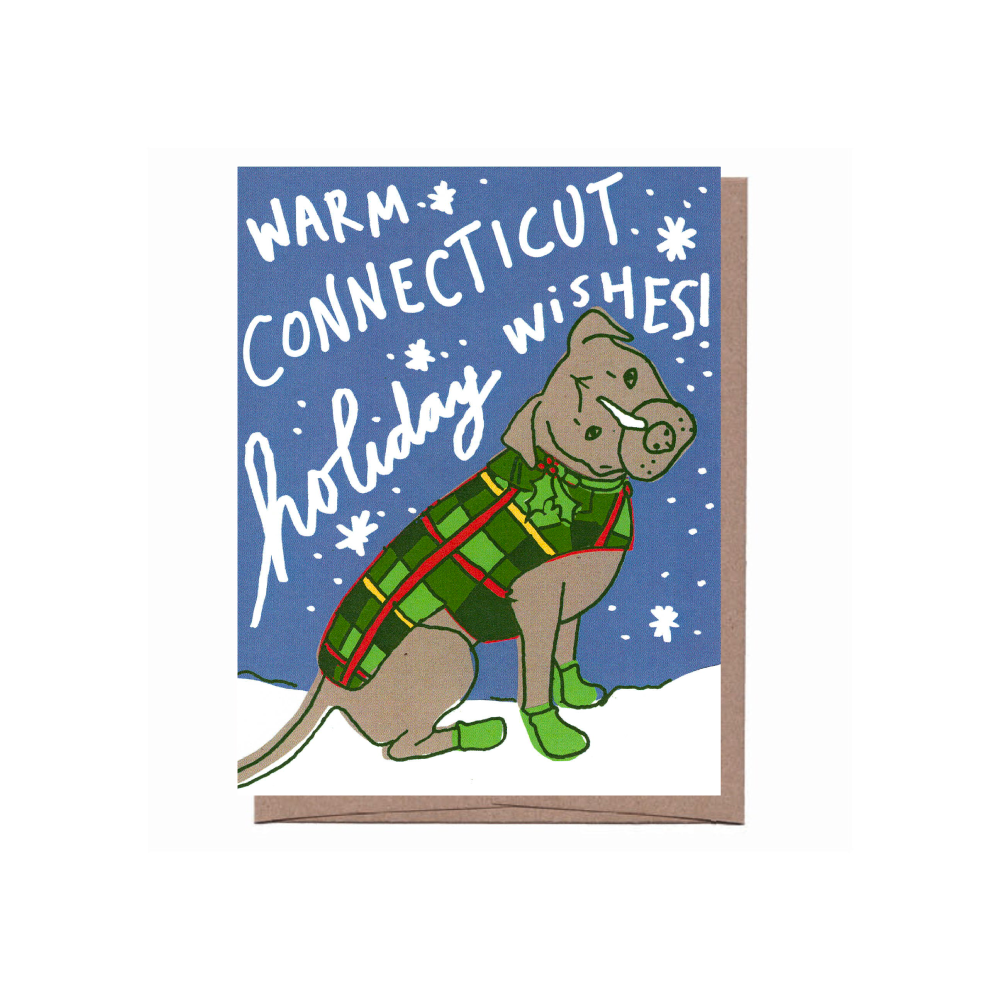 Connecticut Dog Holiday Wished Card