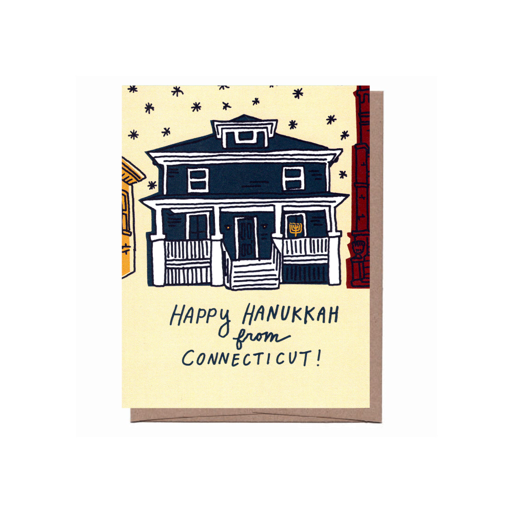 Happy Hanukkah from Connecticut Card