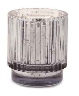 CYPRESS & FIR 4.5 OZ SILVER MERCURY RIBBED GLASS