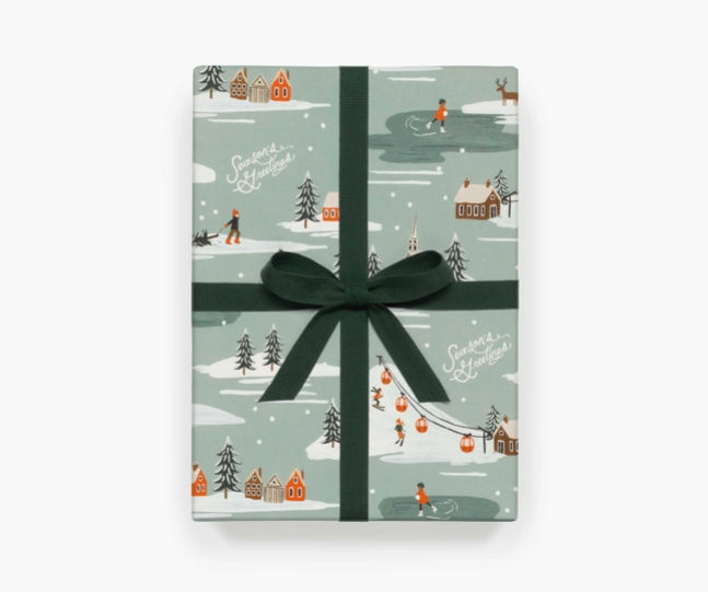 Holiday Snow Scene Wrapping Paper (roll of 3)