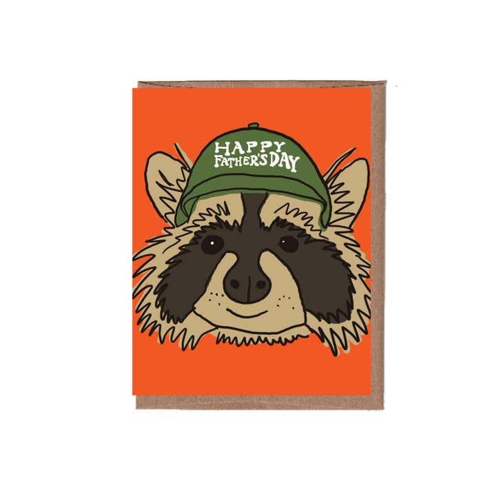 Raccoon Father's Day Greeting Card