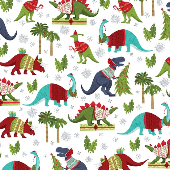 Christmas Dinosaur Wrap - Roll