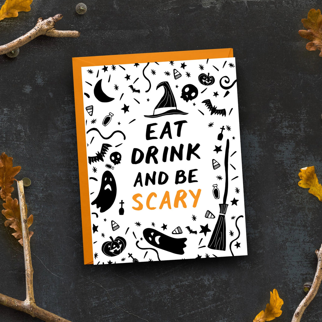 Eat Drink and Be Scary, Halloween Card