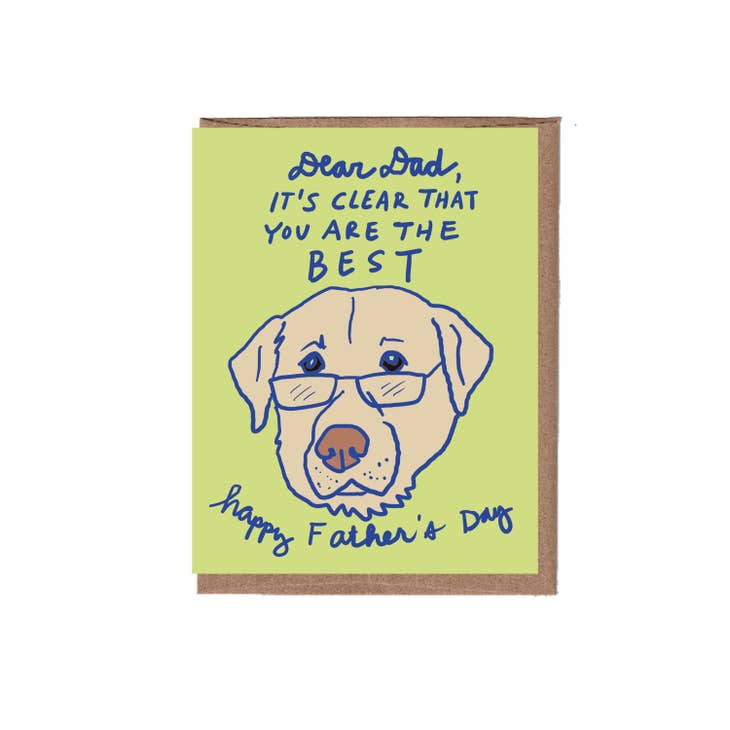 Dog Readers Father's Day Greeting Card