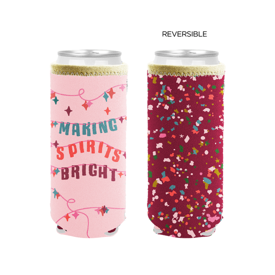 Holiday Reversible Can Coolers - Making Spirits Bright