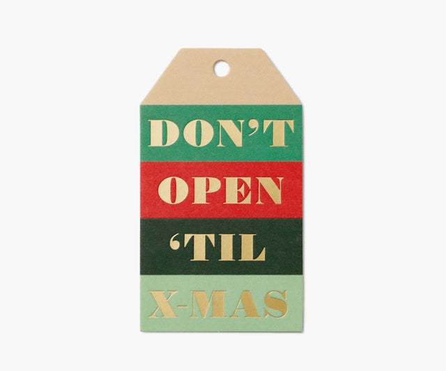 Don't Open Til X-Mas Gift Tags (pack of 8)