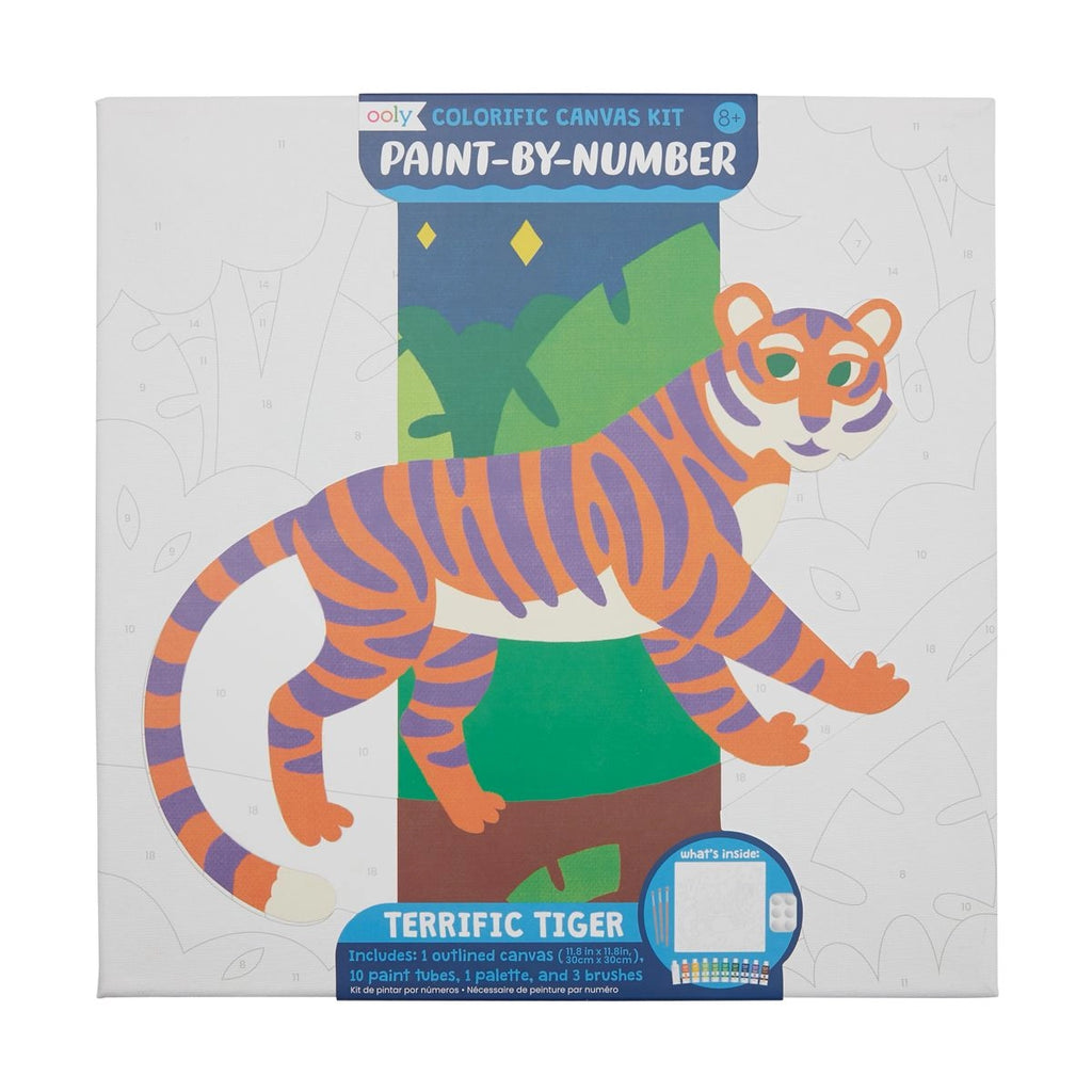 Colorific Canvas Paint By Numbers Kit: Terrific Tiger